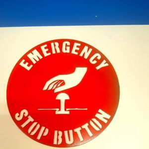 Emergency stop button 🛑 sign